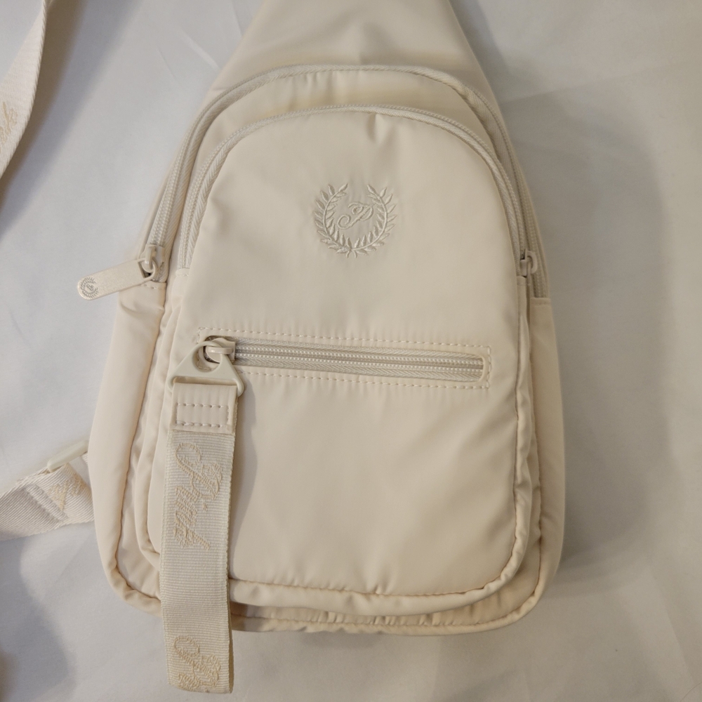 PINK Victoria's Secret Cream Crossbody Bag